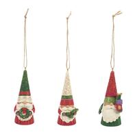 Jim Shore Heartwood Creek Christmas Gnomes - Gnome Hanging Ornament Set of 3