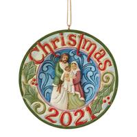 Jim Shore Heartwood Creek - 2021 Holy Family Hanging Ornament