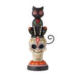 Jim Shore Heartwood Creek - Day of the Dead Black Cat on Skull