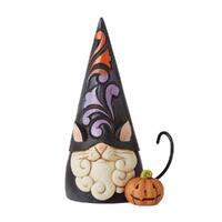 Jim Shore Heartwood Creek Gnomes - Halloween Black Cat Gnome