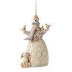 Jim Shore Heartwood Creek White Woodland - Snowman Hanging Ornament