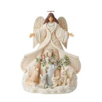 Jim Shore Heartwood Creek White Woodland - Angel with Coat