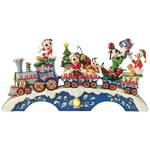 Jim Shore Disney Traditions - Mickey & Friends LED Musical Christmas Train - Christmas Cheer On Track