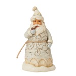 Jim Shore Heartwood Creek White Woodland - Carved Santa with Pipe