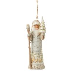 Jim Shore Heartwood Creek White Woodland - Birch Bark Santa Hanging Ornament