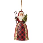 Jim Shore Heartwood Creek Highland Glen - Santa with Staff Hanging Ornament