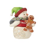 Jim Shore Heartwood Creek - Snowman with Gingerbread Man Mini Figurine