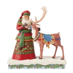 Jim Shore Heartwood Creek - Santa Standing with Reindeer