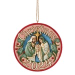 Jim Shore Heartwood Creek - Holy Family 2024 Hanging Ornament