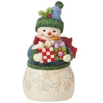 Jim Shore Heartwood Creek Hallmark Gold Crown - Snowman with Arms Full of Gifts