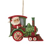 Jim Shore Heartwood Creek - Santa Riding Train Engine Hanging Ornament
