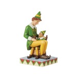 Elf by Jim Shore - Buddy Elf Sitting on Papa Elf