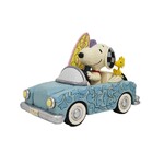 Peanuts by Jim Shore - Snoopy & Woodstock in Car with Surfboards