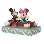 Jim Shore Disney Traditions - Mickey & Minnie LED Love Rowboat