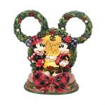 Jim Shore Disney Traditions - Mickey & Minnie Christmas LED Diorama - Magical Winter Moments