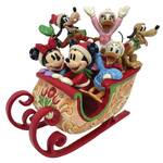 Jim Shore Disney Traditions - Mickey & Friends Christmas Sleigh - A Sleigh Full Of Joy