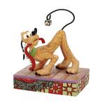 Jim Shore Disney Traditions - Pluto with Christmas Bell on Tail - Jolly Jingle Tail