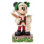 Jim Shore Disney Traditions - Mickey Mouse Christmas - Santa Mickey with List - Twenty Years Of Magic