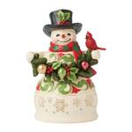 Jim Shore Heartwood Creek Hallmark Annual - 2025 Snowman with Garland and Cardinals