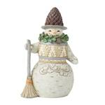 Jim Shore Heartwood Creek White Woodland - Snowman with Pinecone Hat