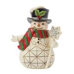 Jim Shore Heartwood Creek - Snowman with Snowflake Staff Mini Figurine