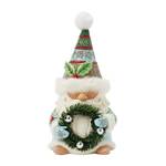 Jim Shore Heartwood Creek - Gnome with Wreath and Fur Hat