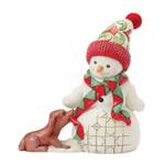 Jim Shore Heartwood Creek - Snowman with Dog and Scarf Pint Sized Figurine