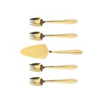 Splayd Cake Server And Splayd Gold Mirror Set of 5