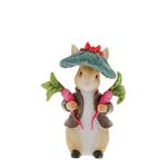 Beatrix Potter Peter Rabbit Mini Figurine - Benjamin Bunny Collecting Radishes