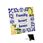 Amalfi Ceramic Plaque - Family, Heart, Home