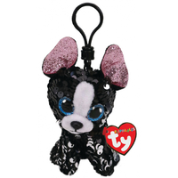 Beanie Boos Sequin Flippables - Portia the Black and White Terrier Clip On