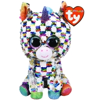 Beanie Boos Sequin Flippables - Cosmo the Checkered Unicorn Regular