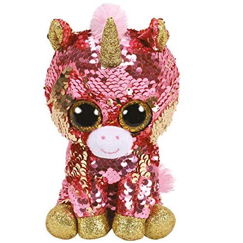 Beanie Boos Sequin Flippables - Sunset the Coral Unicorn Regular