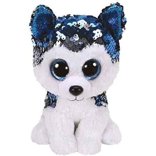 Beanie Boos Sequin Flippables - Slush the Blue Dog Regular