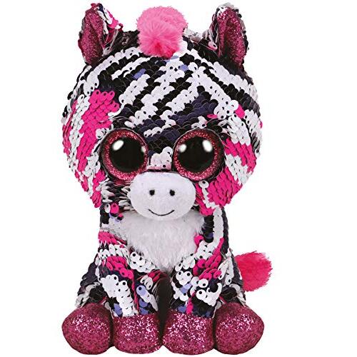 Beanie Boos Sequin Flippables - Zoey the Pink Zebra Regular