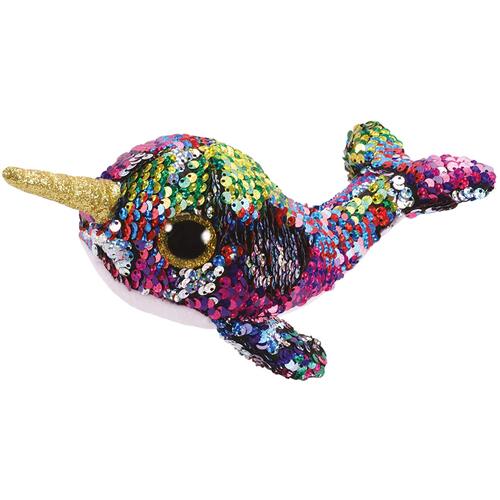 Beanie Boos Sequin Flippables - Calypso the Multicoloured Narwhal Regular