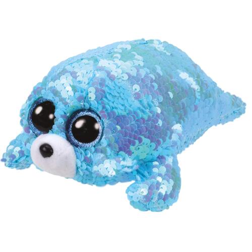 Beanie Boos Sequin Flippables - Waves The Blue Seal Regular