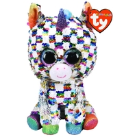 Beanie Boos Sequin Flippables - Cosmo the Checkered Unicorn Medium