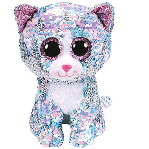 Beanie Boos Sequin Flippables - Whimsy the Blue Cat Medium