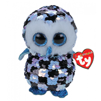 Beanie Boos Sequin Flippables - Topper the Checkered Owl Medium