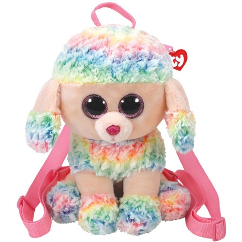 Beanie Boos Backpack - Rainbow the Mulitcolor Poodle