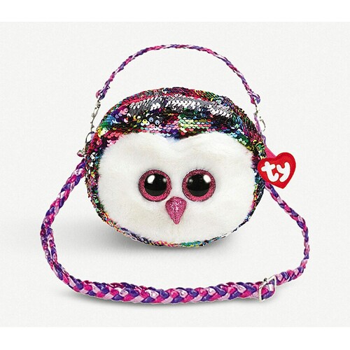 Beanie Boos Sequin Purse - Owen the Multicolour Owl