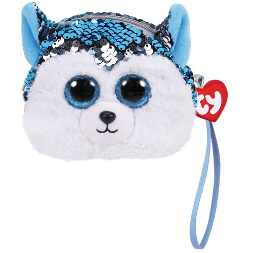 Beanie Boos Sequin Wristlet - Slush the Blue Dog