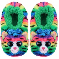 Beanie Boos Slipper Socks - Tigerly the Rainbow Cat