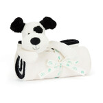 Jellycat Blankie - Bashful Puppy - Black & Cream