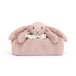 Jellycat Blankie - Bashful Luxe Bunny - Rosa