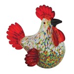 Zibo Glass Ornament - Colourful Chook