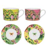 Designers Guild Ikebana Damask - Tea Cup & Saucer (Set of 2)