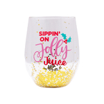 Splosh Christmas - Christmas Jolly Stemless Wine Glass