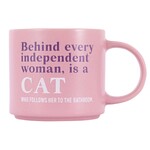 Splosh Cheeky Mug - Behind Every Independent Woman Is A Cat Who Follows Her To The Bathroom